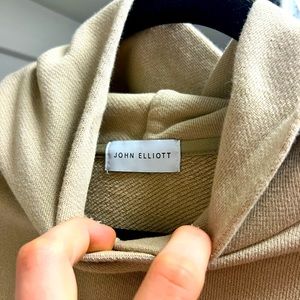 John Elliott Hoodie, Size Medium (Runs Small), Color Tan